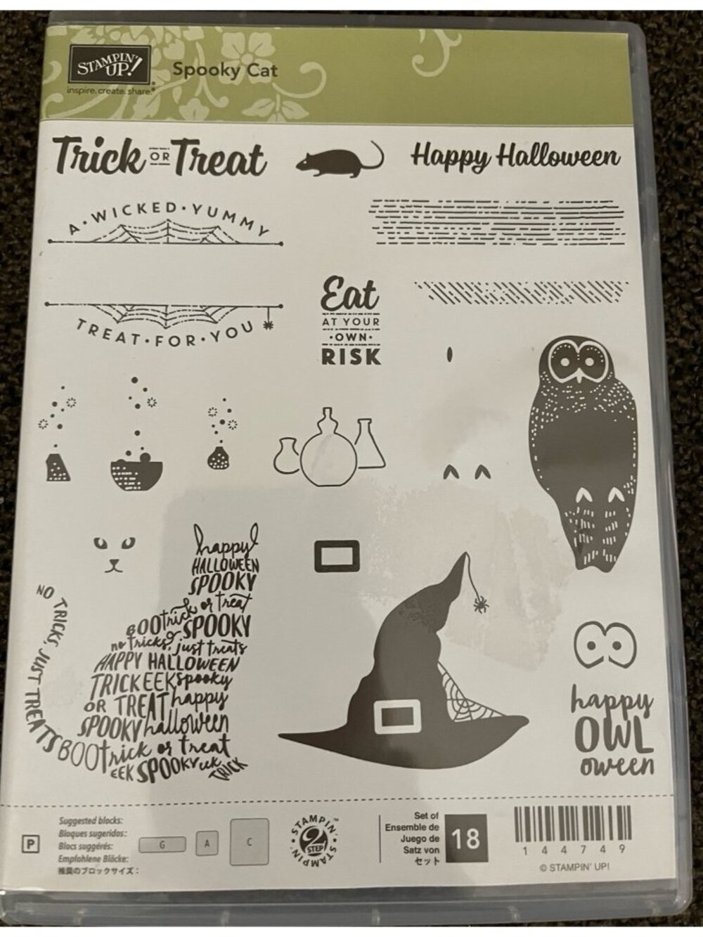 Stampin up Spooky Cat Stamp Set Owl Halloween Holiday